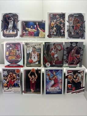 Donovan Mitchell Cavs lot of 12 w/ 3 Evan Mobley Rookies, Proctor rookie + Allen